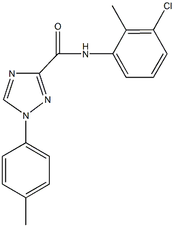 N-(3-chloro-2-methylphenyl)-1-(4-methylphenyl)-1H-1,2,4-triazole-3-carboxamide Struktur