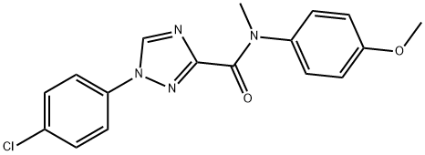 1-(4-chlorophenyl)-N-(4-methoxyphenyl)-N-methyl-1H-1,2,4-triazole-3-carboxamide Struktur