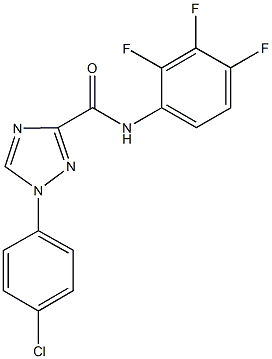 1-(4-chlorophenyl)-N-(2,3,4-trifluorophenyl)-1H-1,2,4-triazole-3-carboxamide Struktur