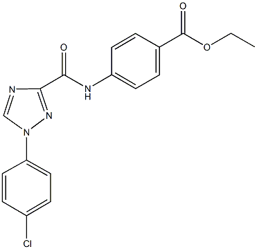 ethyl 4-({[1-(4-chlorophenyl)-1H-1,2,4-triazol-3-yl]carbonyl}amino)benzoate Struktur