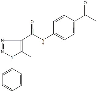 N-(4-acetylphenyl)-5-methyl-1-phenyl-1H-1,2,3-triazole-4-carboxamide Struktur