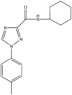 N-cyclohexyl-1-(4-methylphenyl)-1H-1,2,4-triazole-3-carboxamide Struktur