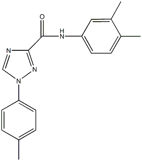 N-(3,4-dimethylphenyl)-1-(4-methylphenyl)-1H-1,2,4-triazole-3-carboxamide Struktur