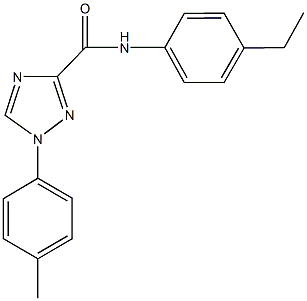 N-(4-ethylphenyl)-1-(4-methylphenyl)-1H-1,2,4-triazole-3-carboxamide Struktur