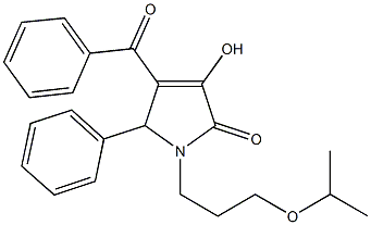 4-benzoyl-3-hydroxy-1-(3-isopropoxypropyl)-5-phenyl-1,5-dihydro-2H-pyrrol-2-one Struktur