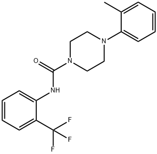 4-(2-methylphenyl)-N-[2-(trifluoromethyl)phenyl]-1-piperazinecarboxamide Struktur