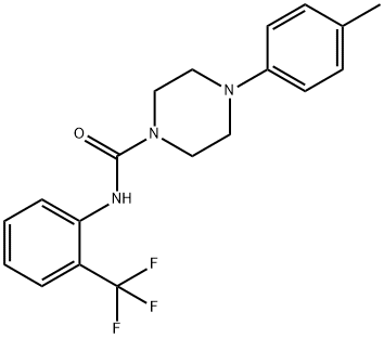 4-(4-methylphenyl)-N-[2-(trifluoromethyl)phenyl]-1-piperazinecarboxamide Struktur