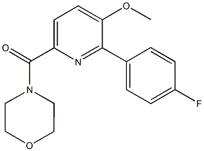 2-(4-fluorophenyl)-6-(4-morpholinylcarbonyl)-3-pyridinyl methyl ether Struktur