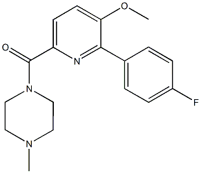 2-(4-fluorophenyl)-6-[(4-methyl-1-piperazinyl)carbonyl]-3-pyridinyl methyl ether Struktur