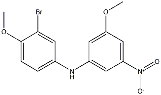 3-bromo-4-methoxy-N-(3-methoxy-5-nitrophenyl)aniline Struktur