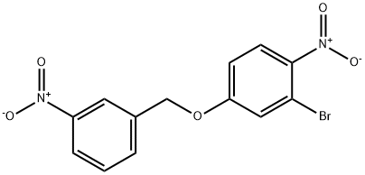 2-bromo-1-nitro-4-[(3-nitrobenzyl)oxy]benzene Struktur