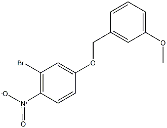 2-bromo-4-[(3-methoxybenzyl)oxy]-1-nitrobenzene Struktur