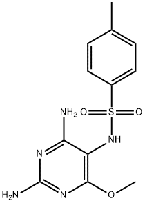 N-(2,4-diamino-6-methoxy-5-pyrimidinyl)-4-methylbenzenesulfonamide Struktur