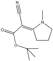 tert-butyl cyano(1-methyl-2-pyrrolidinylidene)acetate Struktur