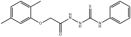 2-[(2,5-dimethylphenoxy)acetyl]-N-phenylhydrazinecarbothioamide Struktur