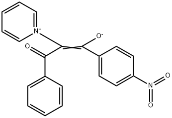 3-(4-nitrophenyl)-3-oxo-1-phenyl-2-(1-pyridiniumyl)-1-propen-1-olate Struktur