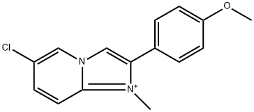 6-chloro-2-(4-methoxyphenyl)-1-methyl-1H-imidazo[1,2-a]pyridin-4-ium Structure