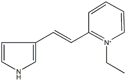 1-ethyl-2-[2-(1H-pyrrol-3-yl)vinyl]pyridinium Struktur