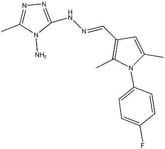 1-(4-fluorophenyl)-2,5-dimethyl-1H-pyrrole-3-carbaldehyde (4-amino-5-methyl-4H-1,2,4-triazol-3-yl)hydrazone Struktur