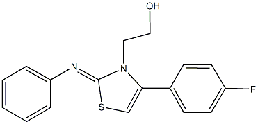 2-(4-(4-fluorophenyl)-2-(phenylimino)-1,3-thiazol-3(2H)-yl)ethanol Struktur