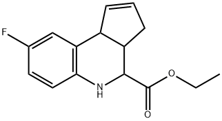 ethyl 8-fluoro-3a,4,5,9b-tetrahydro-3H-cyclopenta[c]quinoline-4-carboxylate Struktur