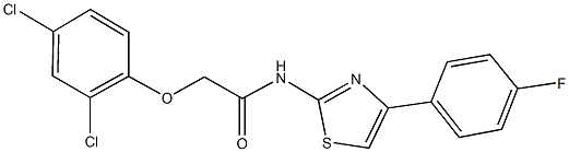 2-(2,4-dichlorophenoxy)-N-[4-(4-fluorophenyl)-1,3-thiazol-2-yl]acetamide Struktur