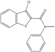 3-chloro-N-methyl-N-phenyl-1-benzothiophene-2-carboxamide Struktur