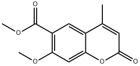 methyl 7-methoxy-4-methyl-2-oxo-2H-chromene-6-carboxylate Struktur