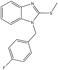 1-(4-fluorobenzyl)-1H-benzimidazol-2-yl methyl sulfide Struktur