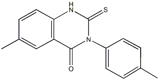 6-methyl-3-(4-methylphenyl)-2-thioxo-2,3-dihydro-4(1H)-quinazolinone Struktur