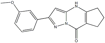 2-(3-methoxyphenyl)-4,5,6,7-tetrahydro-8H-cyclopenta[d]pyrazolo[1,5-a]pyrimidin-8-one Struktur