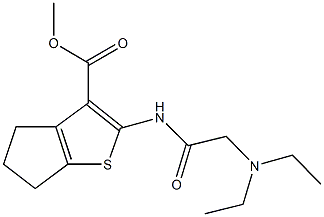 methyl 2-{[(diethylamino)acetyl]amino}-5,6-dihydro-4H-cyclopenta[b]thiophene-3-carboxylate Struktur