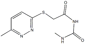 N-methyl-N'-{[(6-methyl-3-pyridazinyl)sulfanyl]acetyl}urea Struktur