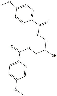 2-hydroxy-3-[(4-methoxybenzoyl)oxy]propyl 4-methoxybenzoate Struktur