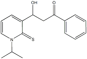 3-hydroxy-3-(1-isopropyl-2-thioxo-1,2-dihydro-3-pyridinyl)-1-phenyl-1-propanone Struktur