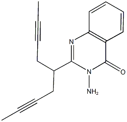 3-amino-2-[1-(2-butynyl)-3-pentynyl]-4(3H)-quinazolinone Struktur