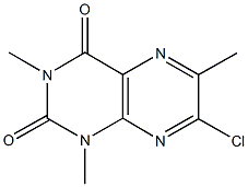 7-chloro-1,3,6-trimethyl-2,4(1H,3H)-pteridinedione Struktur