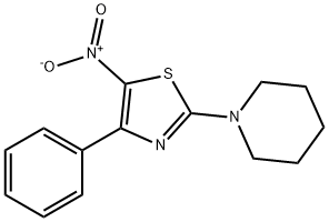 1-{5-nitro-4-phenyl-1,3-thiazol-2-yl}piperidine Struktur