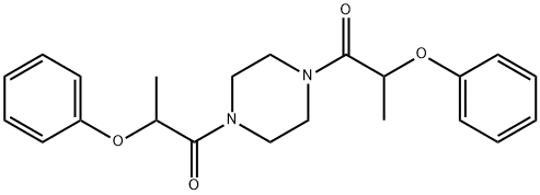 1,4-bis(2-phenoxypropanoyl)piperazine Struktur