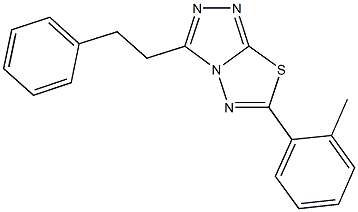 6-(2-methylphenyl)-3-(2-phenylethyl)[1,2,4]triazolo[3,4-b][1,3,4]thiadiazole Struktur