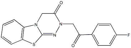 2-[2-(4-fluorophenyl)-2-oxoethyl]-2H-[1,2,4]triazino[3,4-b][1,3]benzothiazol-3(4H)-one Struktur