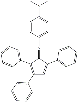 N~1~,N~1~-dimethyl-N~4~-(2,3,5-triphenyl-2,4-cyclopentadien-1-ylidene)-1,4-benzenediamine Struktur