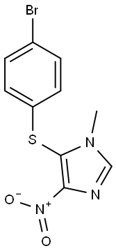 5-[(4-bromophenyl)sulfanyl]-4-nitro-1-methyl-1H-imidazole Struktur