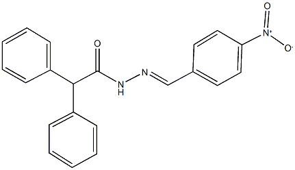 N'-{4-nitrobenzylidene}-2,2-diphenylacetohydrazide Struktur