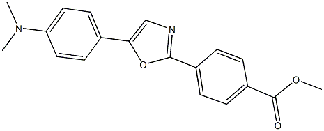 methyl 4-{5-[4-(dimethylamino)phenyl]-1,3-oxazol-2-yl}benzoate Struktur