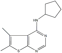 N-cyclopentyl-N-(5,6-dimethylthieno[2,3-d]pyrimidin-4-yl)amine Struktur