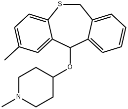 2-methyl-6,11-dihydrodibenzo[b,e]thiepin-11-yl 1-methyl-4-piperidinyl ether Struktur