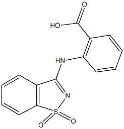 2-[(1,1-dioxido-1,2-benzisothiazol-3-yl)amino]benzoic acid Struktur