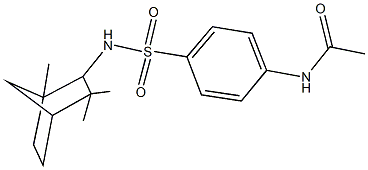 N-(4-{[(1,3,3-trimethylbicyclo[2.2.1]hept-2-yl)amino]sulfonyl}phenyl)acetamide Struktur