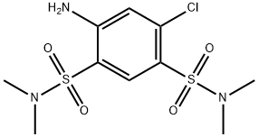 4-amino-6-chloro-N~1~,N~1~,N~3~,N~3~-tetramethyl-1,3-benzenedisulfonamide Struktur